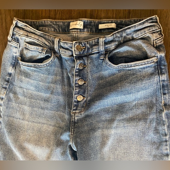 Wonderly Button Fly Jeans Wide Leg - Picture 3 of 10